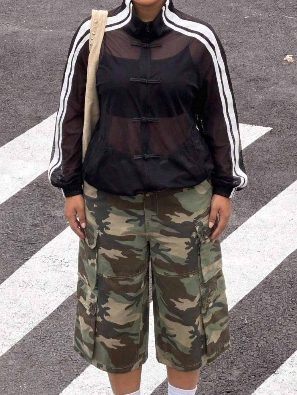 Black Casual Women's Sheer Jacket